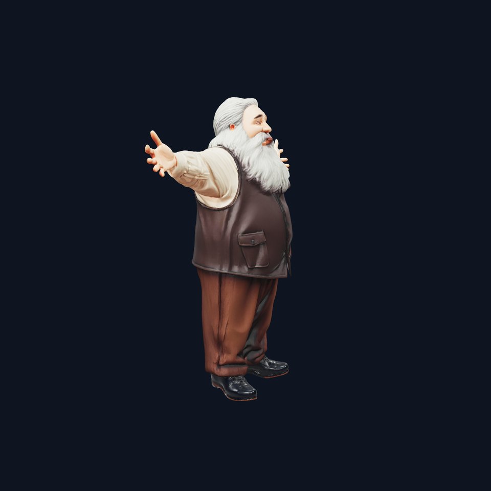 Friendly Elderly Character model pack